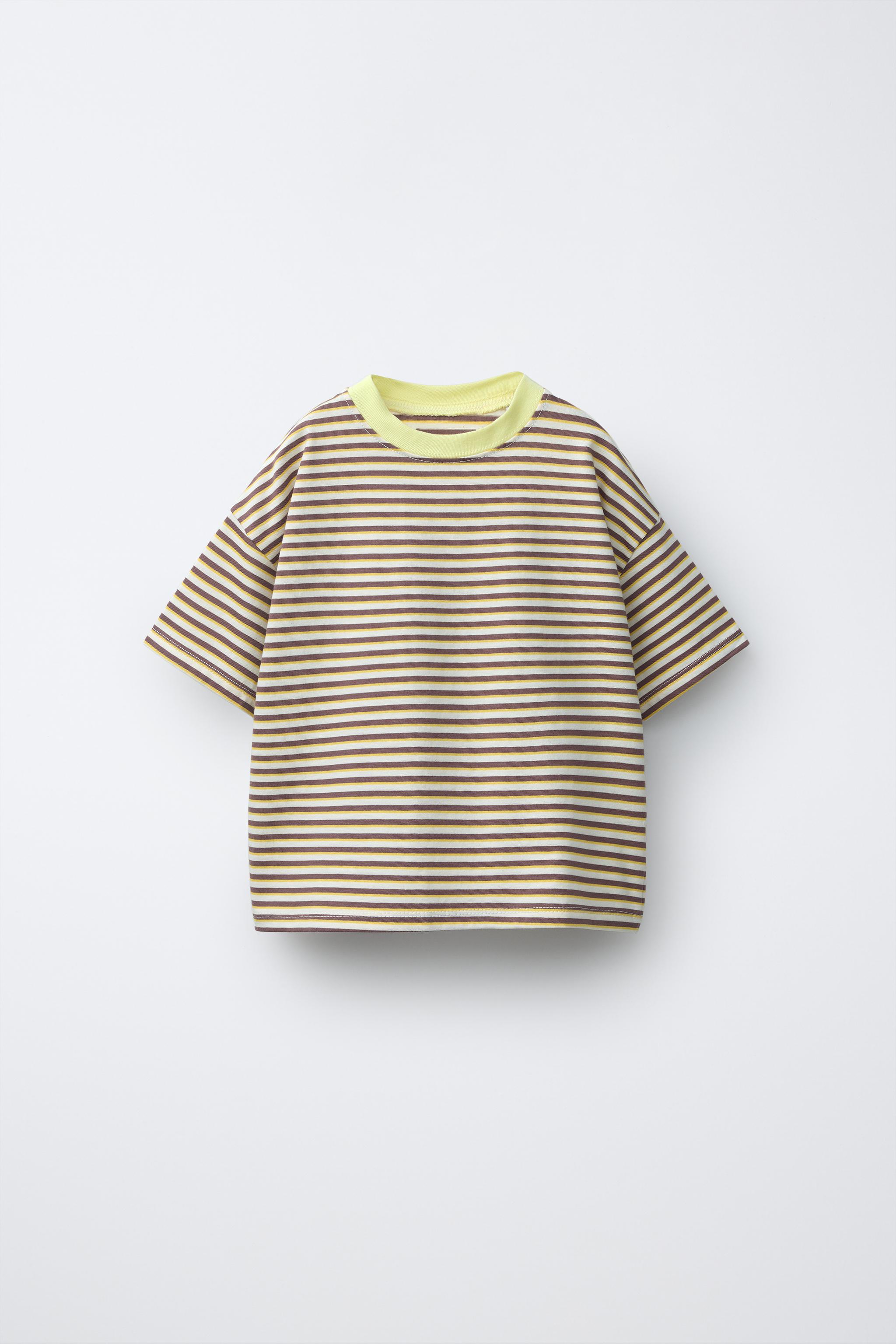 ZARA TIMELESS - T-SHIRT RAYURES COL CONTRASTE